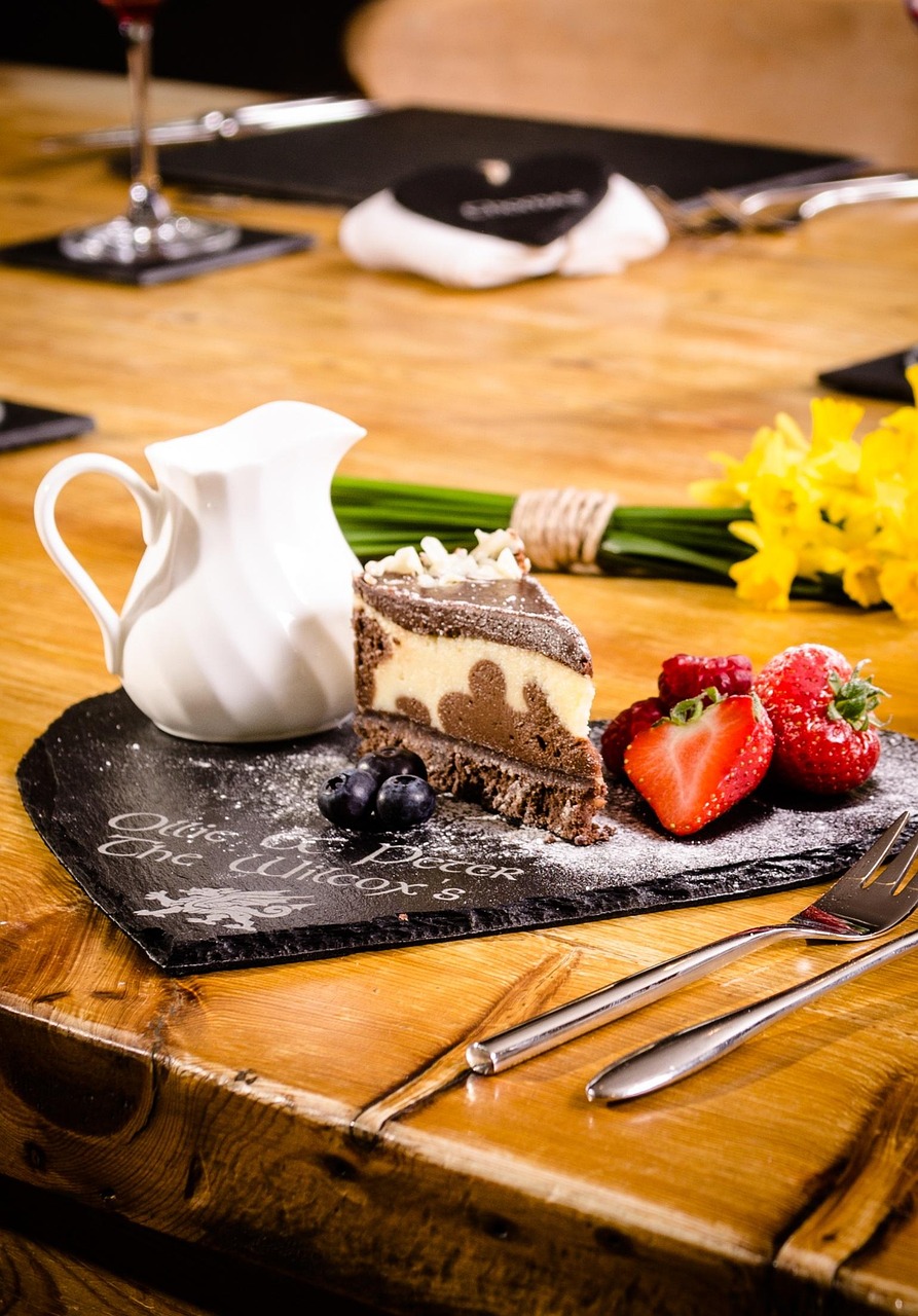 desert, cake, slice, sweet, slate, dining, dessert, plated dessert, fine dining, nature, food, eat, food photography, delicious, plate, meal, gourmet